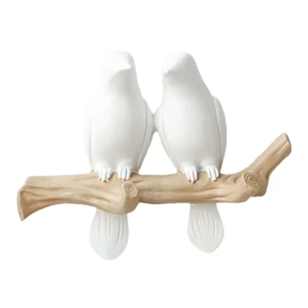 Charming White Bird Wall Coat Hooks